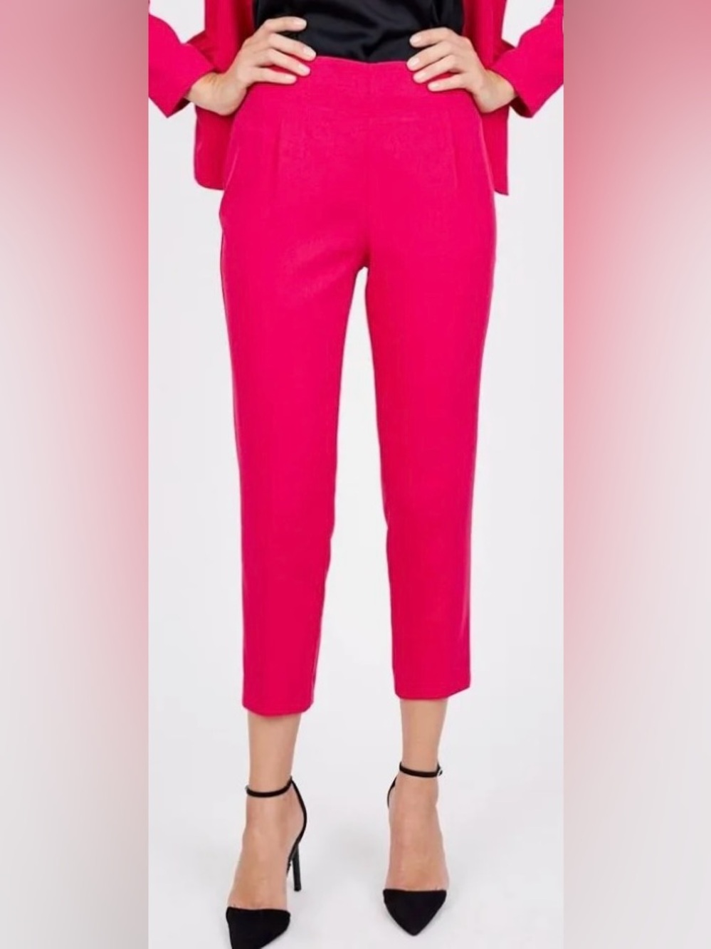 Fuchsia Straight-Leg Dress Pants